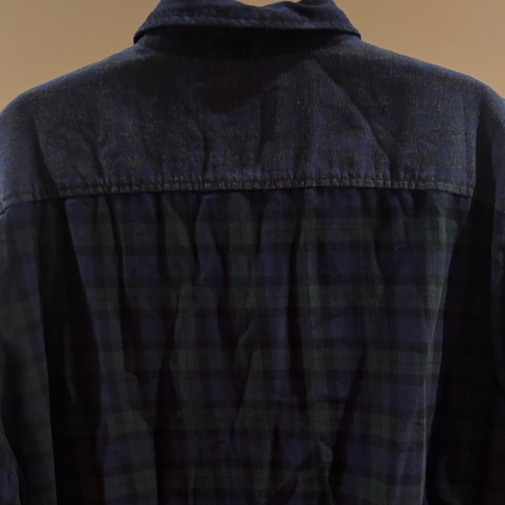 American Rag Men's Dark Plaid Button Down Shirt - Picture 7 of 7